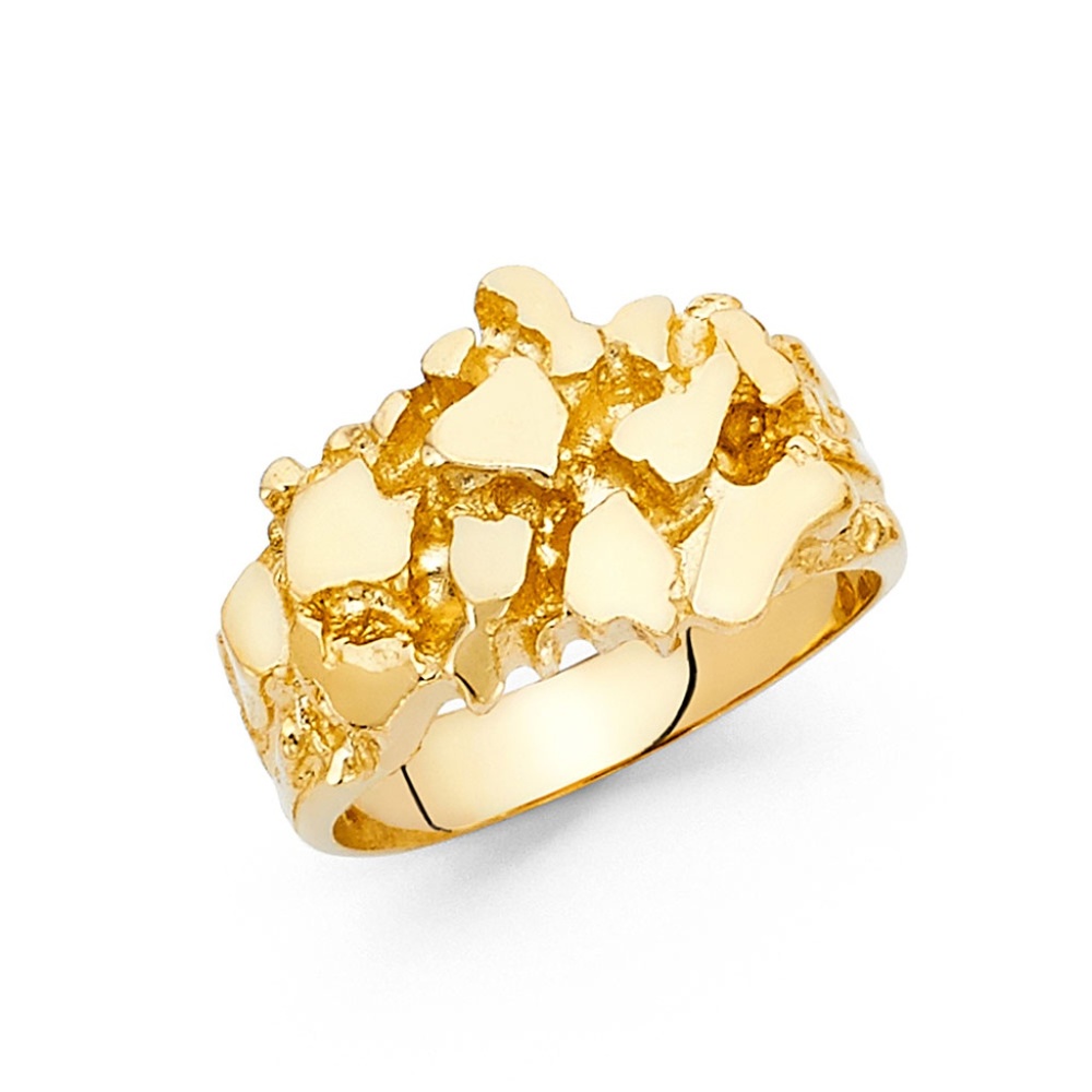 14K Yellow Gold Nugget Ring